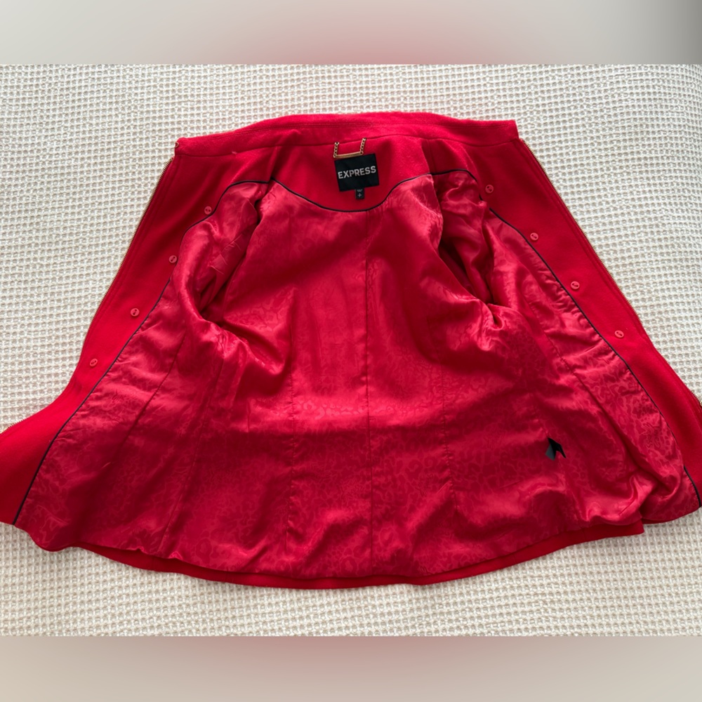 Express Red Jacket with Gold Accents - Picture 11 of 13